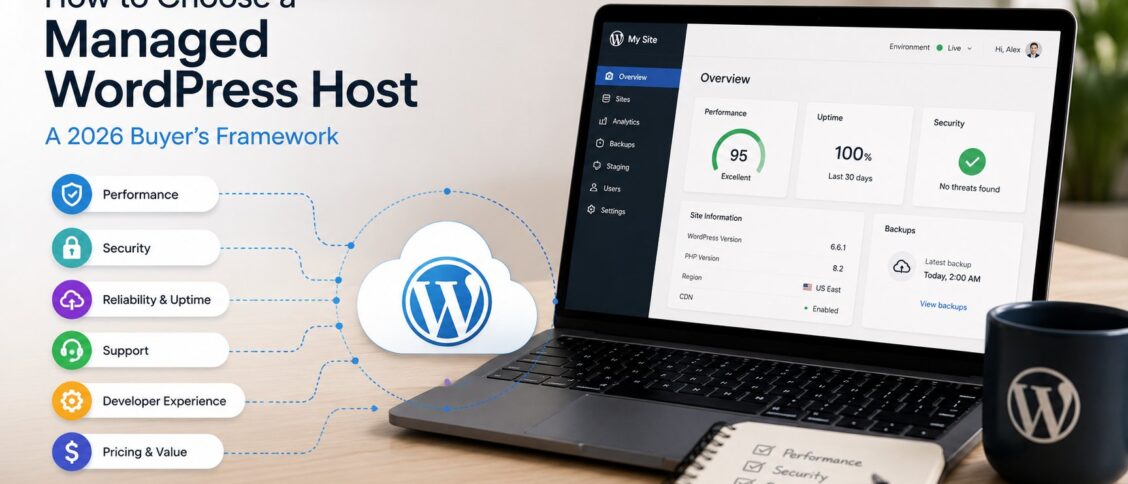 How to choose managed WordPress hosting: a 2026 buyer's framework covering WP Engine, Pantheon, Kinsta, Cloudways, and SiteGround across pricing, performance, and operational fit