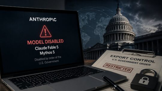 Anthropic disables Claude Fable 5 and Mythos 5: on June 12, 2026 at 5:21 PM ET, Commerce Secretary Howard Lutnick sent CEO Dario Amodei an export-control directive citing national-security authorities and suspending access for any foreign national, which Anthropic complied with by disabling both models for all customers since the company cannot filter foreign-national access in real time, with Anthropic publicly disputing the rationale as a misunderstanding based on a narrow non-universal jailbreak and noting that all other Claude models (Opus 4.8, Sonnet, Haiku) remain unaffected.
