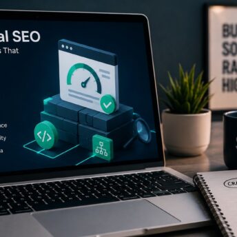 Technical SEO in 2026: the foundational infrastructure layer that determines whether Google can crawl, index, and rank your content, covering Core Web Vitals (Largest Contentful Paint, Interaction to Next Paint, Cumulative Layout Shift), the mobile-first indexing default that has applied for nearly a decade, structured data and Schema.org markup that powers rich results and AI Overviews citations, JavaScript rendering behavior under Googlebot, robots.txt and XML sitemap fundamentals, the internal linking architecture that distributes authority through your site, and the Google Search Console diagnostic workflows for finding and fixing the technical issues that depress rankings.