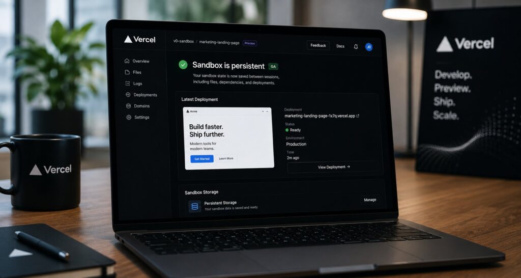 Vercel Sandbox Persistence Goes GA: What It Means for AI-First Workflows