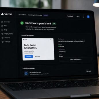 Vercel Sandbox Persistence GA: Sandboxes now automatically snapshot and restore filesystem state across sessions, with new APIs (Sandbox.getOrCreate, Sandbox.fork, onCreate and onResume lifecycle hooks, tags for multi-tenant tracking) that turn the isolated-execution primitive into a durable runtime for AI agents and long-running developer workflows.