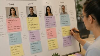 What is a buyer persona: a narrative representation of a target customer that makes audience definitions concrete enough to design marketing around