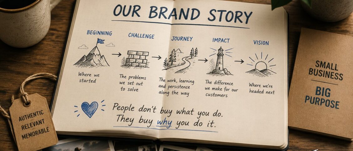 What is brand storytelling: the practice of communicating a brand through narrative rather than features, connecting with audiences through meaning and emotion