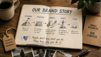 What is brand storytelling: the practice of communicating a brand through narrative rather than features, connecting with audiences through meaning and emotion