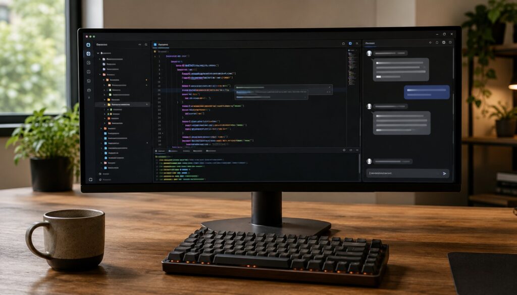 What is Cursor: the AI-native integrated development environment from Anysphere founded by Michael Truell Sualeh Asif Arvid Lunnemark and Aman Sanger that was originally built as a fork of Visual Studio Code and has grown into the most-adopted AI coding tool of the 2024 through 2026 cycle competing directly with GitHub Copilot Anthropic Claude Code Google Antigravity OpenAI Codex Windsurf Replit Agent Augment Code and the broader category of agentic developer tools by combining a familiar IDE surface that VS Code users adopt with zero friction together with deeper AI integration through the Tab autocomplete Cmd-K inline editor Composer multi-file agent and Chat surfaces all routing to frontier models from Anthropic OpenAI and Google plus the Composer model lineage of in-house Cursor models built initially on the Moonshot Kimi K2.5 open-source checkpoint and tuned for cost-effective agentic coding workloads with the strategic implication that Cursor is increasingly building independence from any single frontier model provider through their custom model work.