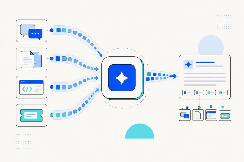 Company knowledge in ChatGPT: a feature for ChatGPT Business, Enterprise, and Edu plans, launched October 21, 2025, that lets ChatGPT search across an organization's connected work apps such as Slack, SharePoint, Google Drive, GitHub, Notion, HubSpot, and Asana at once and answer questions specific to the company, powered by a version of GPT-5 trained to look across multiple sources, with every answer including clear citations back to the original sources and access limited to what each user already has permission to see.