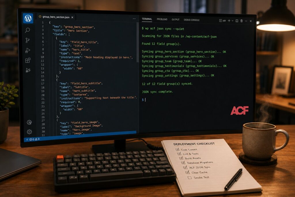 WordPress + ACF in CI/CD: Using `wp acf json` in Deployment Pipelines